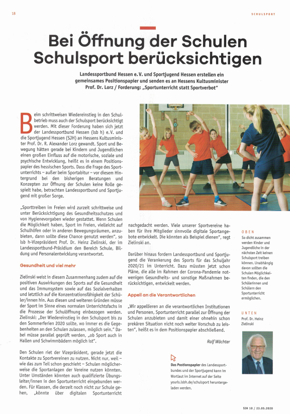 Artikel:Corona&Schulsport